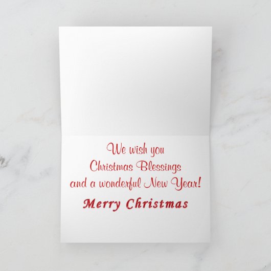 Patriottische Kerstkaarten UW BERICHT of van ons Feestdagen Kaart (Binnen)