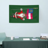Patriottische kerstman Bezoek Georgië Spandoek (Beurs)