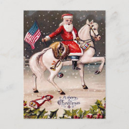 patriottische kerstman briefkaart