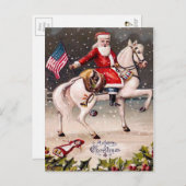 patriottische kerstman briefkaart (Voorkant / Achterkant)