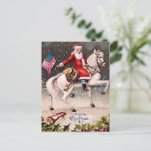  patriottische kerstman briefkaart (Staand voorkant)