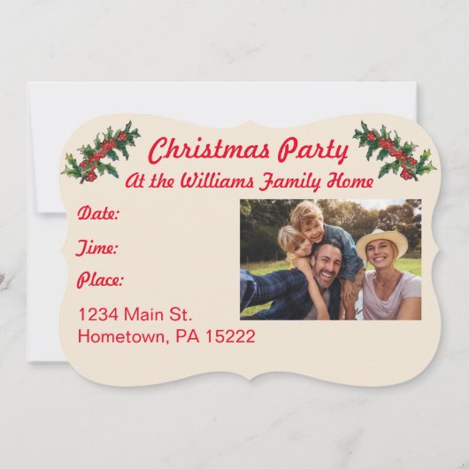 Patriottische Kerstman Mery Uitnodiging (Achterkant)