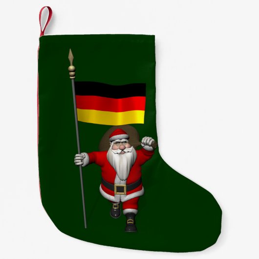patriottische kerstman met aftreden uit Duitsland Kleine Kerstsok (Voorkant)