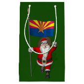 patriottische kerstman met vlag van Arizona Klein Cadeauzakje (Voorkant)