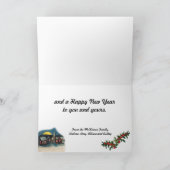 Patriottische Kerstman Vrolijk Kerstfeest Kaart (Binnen)