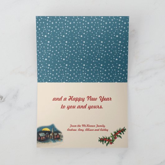 Patriottische Kerstman Vrolijk Kerstfeest Kaart (Binnen)