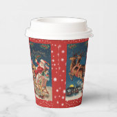 Patriottische Kerstman Vrolijk Kerstfeest Papieren Bekers (Rechts)