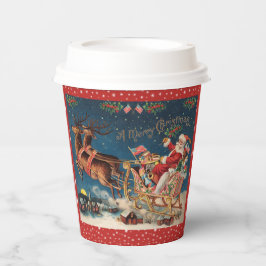 Patriottische Kerstman Vrolijk Kerstfeest Papieren Bekers