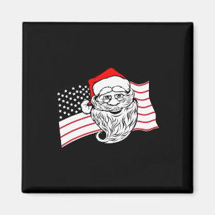 Patriottische Kerstman VS Amerikaanse Vlag Amerika Magneet