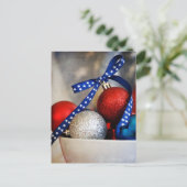 Patriottische Kerstmis Feestdagenkaart (Staand voorkant)