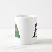 Patriottische kerstmis Snowman Coffee Mok (Center)