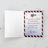 Patriottische Kerstmis van de Kerstman Feestdagen Kaart (Binnen)