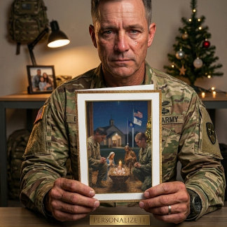 Patriottische Kerstmis voor Christelijke Militaire Kaart