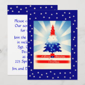 Patriottische Kerstmis Welkom Home Party Uitnodigi Kaart (Voorkant / Achterkant)