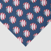 Patriottische kerstvakantie VS Vlag Patroon Kunst Tissuepapier (Detail)