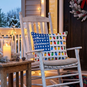 Patriottische Kerstverlichting Bolletjes Vlag Buitenkussen