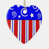 Patriottische kerstversiering keramisch ornament (Rechts)