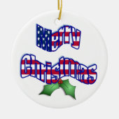Patriottische kerstversiering keramisch ornament (Voorkant)