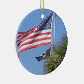 Patriottische kerstversiering keramisch ornament (Rechts)