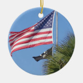 Patriottische kerstversiering keramisch ornament (Voorkant)