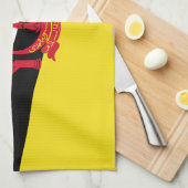 Patriottische keukenhanddoek met vlag van Brunei (Quarter Fold)