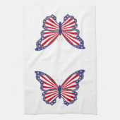 Patriottische keukenhanddoeken: rood wit en blauw  theedoek (Verticaal)