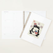 Patriottische Kikker Vintage Gravure Vector Kunst_ Planner (Display)