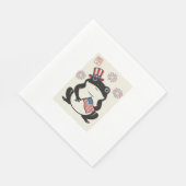 Patriottische kikker vintage gravure vector kunst_ servet (Hoek)