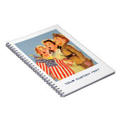 Patriottische Kinder jaren 1940  kunst Notitieboek (Rechterzijde)