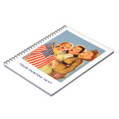 Patriottische Kinder jaren 1940  kunst Notitieboek (Linkerzijde)