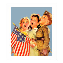 Patriottische Kinderen 1940s  Tijdschrift Illustra