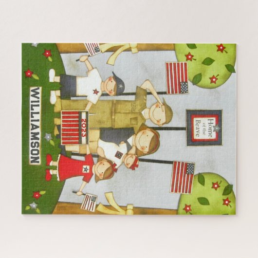 Patriottische Kinderen cadeau Legpuzzel (Horizontaal)