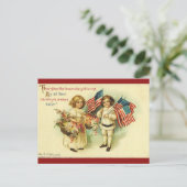  patriottische kinderen in de Eerste Wereldoorlog Briefkaart (Staand voorkant)