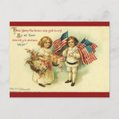  patriottische kinderen in de Eerste Wereldoorlog Briefkaart (Voorkant)