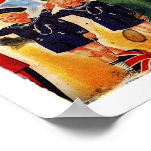 Patriottische kinderpatronen poster (Hoek)