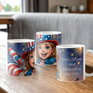 Patriottische Kind's 4 juli Koffie Mok
