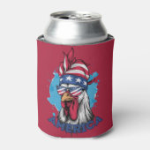 Patriottische kip in de Verenigde Staten Bandana e Blikjeskoeler (Blikje Voorkant)