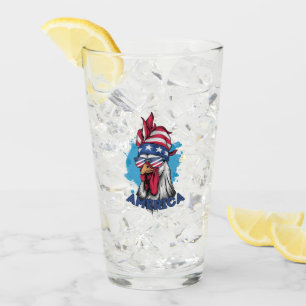 Patriottische kip in de Verenigde Staten Bandana e Glas
