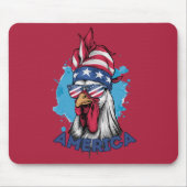 Patriottische kip in de Verenigde Staten Bandana e Muismat (Voorkant)