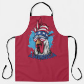 Patriottische kip in de Verenigde Staten Bandana e Schort (Voorkant)