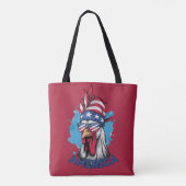 Patriottische kip in de Verenigde Staten Bandana e Tote Bag (Achterkant)