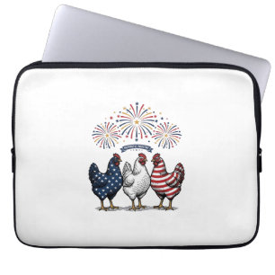 Patriottische Kip Trio Vintage Gravure Vector Af Laptop Sleeve