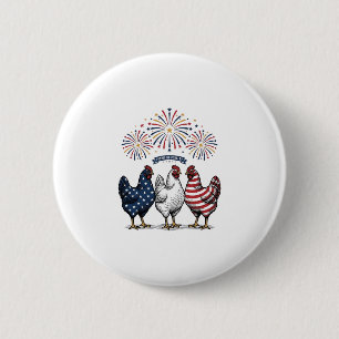Patriottische Kip Trio Vintage Gravure Vector Af Ronde Button 5,7 Cm
