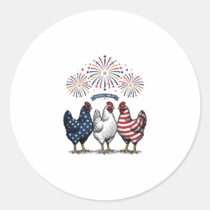 Patriottische Kip Trio Vintage Gravure Vector Af Ronde Sticker