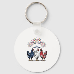 Patriottische Kip Trio Vintage Gravure Vector Af Sleutelhanger