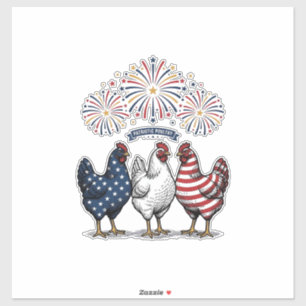 Patriottische Kip Trio Vintage Gravure Vector Af Sticker
