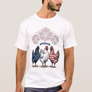 Patriottische Kip Trio Vintage Gravure Vector Af T-shirt