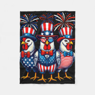 Patriottische Kip Usa Vlag Kip Liefhebber 4 juli Fleece Deken