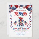 Patriottische Kip Zonnebril 4 juli BBQ Party Kaart (Voorkant)