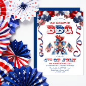 Patriottische Kip Zonnebril 4 juli BBQ Party Kaart